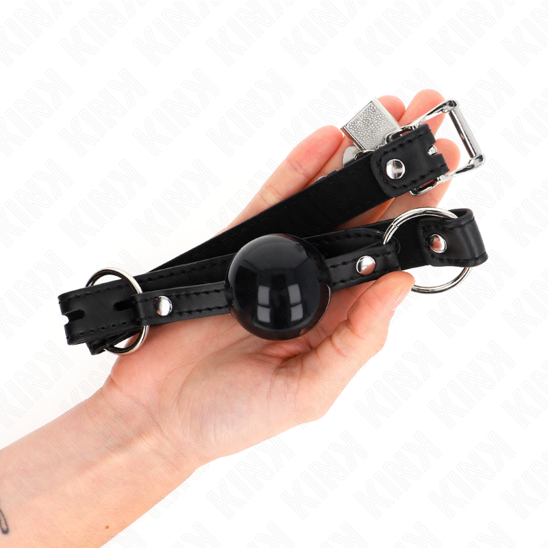 Kink - Balla In Tpe 4 Cm Con Serratura Nera 60 X 2 Cm - KINK COLLAR & GAG - Bondage | erosidea.com