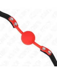 Kink - Palla In Silicone Rossa 4 Cm Gag 60 X 2 Cm - KINK COLLAR & GAG - Ball Gag e Bavagli | erosidea.com