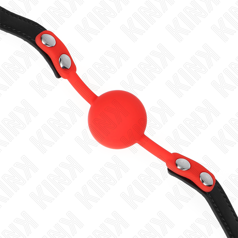 Kink - Palla In Silicone Rossa 4 Cm Gag 60 X 2 Cm - KINK COLLAR & GAG - Ball Gag e Bavagli | erosidea.com