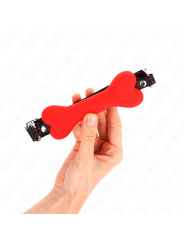 Kink - Osso Rosso 12 Cm Bavaglio 63 X 2 Cm - KINK COLLAR & GAG - Ball Gag e Bavagli | erosidea.com