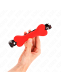 Kink - Osso Rosso 12 Cm Bavaglio 63 X 2 Cm - KINK COLLAR & GAG - Ball Gag e Bavagli | erosidea.com