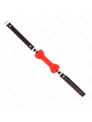 Kink - Osso Rosso 12 Cm Bavaglio 63 X 2 Cm - KINK COLLAR & GAG - Ball Gag e Bavagli | erosidea.com