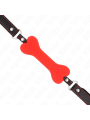 Kink - Osso Rosso 12 Cm Bavaglio 63 X 2 Cm - KINK COLLAR & GAG - Ball Gag e Bavagli | erosidea.com