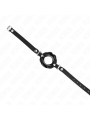 Kink - Bavaglio Lip 8 Cm Con Cinturino In Similpelle Nera 63 X 2 Cm Regolabile 39-58 Cm - KINK COLLAR & GAG - Ball Gag e Bavagli | erosidea.com