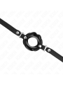 Kink - Bavaglio Lip 8 Cm Con Cinturino In Similpelle Nera 63 X 2 Cm Regolabile 39-58 Cm - KINK COLLAR & GAG - Ball Gag e Bavagli | erosidea.com