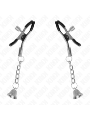 Kink - Morsetti Per Capezzoli Con Ciondolo Campanella In Argento 6 Cm - KINK NIPPLE GRIP - Pinzette Capezzoli | erosidea.com