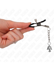 Kink - Morsetti Per Capezzoli Con Ciondolo Campanella In Argento 6 Cm - KINK NIPPLE GRIP - Pinzette Capezzoli | erosidea.com