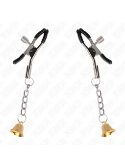 Kink - Pinze Per Capezzoli A Catena Con Pendente In Corno 30 Cm - KINK NIPPLE GRIP - Pinzette Capezzoli | erosidea.com