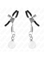 Kink - Morsetti Per Capezzoli Perline Di Vetro Argento 6 Cm - KINK NIPPLE GRIP - Pinzette Capezzoli | erosidea.com