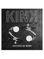 Kink - Morsetti Per Capezzoli Perline Di Vetro Argento 6 Cm - KINK NIPPLE GRIP - Pinzette Capezzoli | erosidea.com