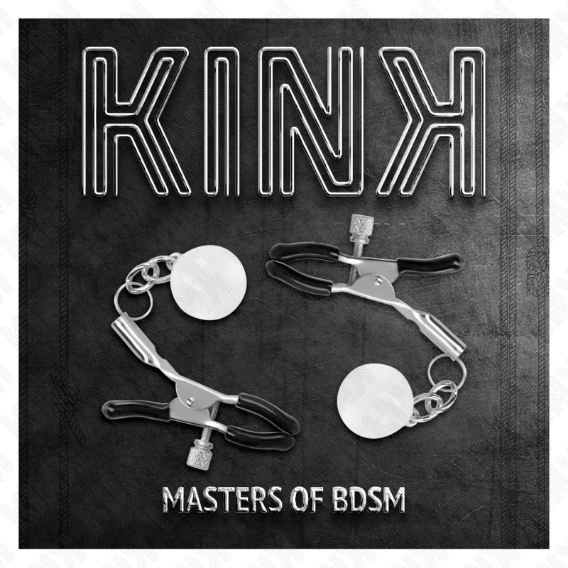 Kink - Morsetti Per Capezzoli Perline Di Vetro Argento 6 Cm - KINK NIPPLE GRIP - Pinzette Capezzoli | erosidea.com