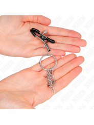 Kink - Morsetto Per Capezzolo O Ring E Catenella Argento 6 Cm - KINK NIPPLE GRIP - Bondage | erosidea.com