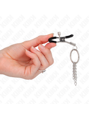 Kink - Morsetto Per Capezzolo O Ring E Catenella Argento 6 Cm - KINK NIPPLE GRIP - Bondage | erosidea.com