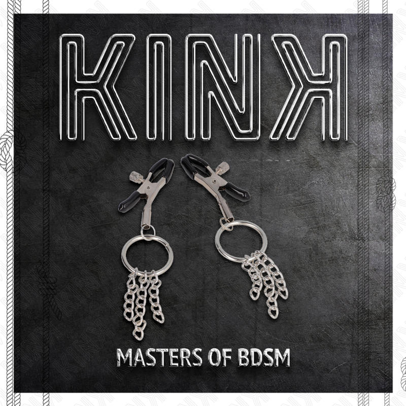 Kink - Morsetto Per Capezzolo O Ring E Catenella Argento 6 Cm - KINK NIPPLE GRIP - Bondage | erosidea.com