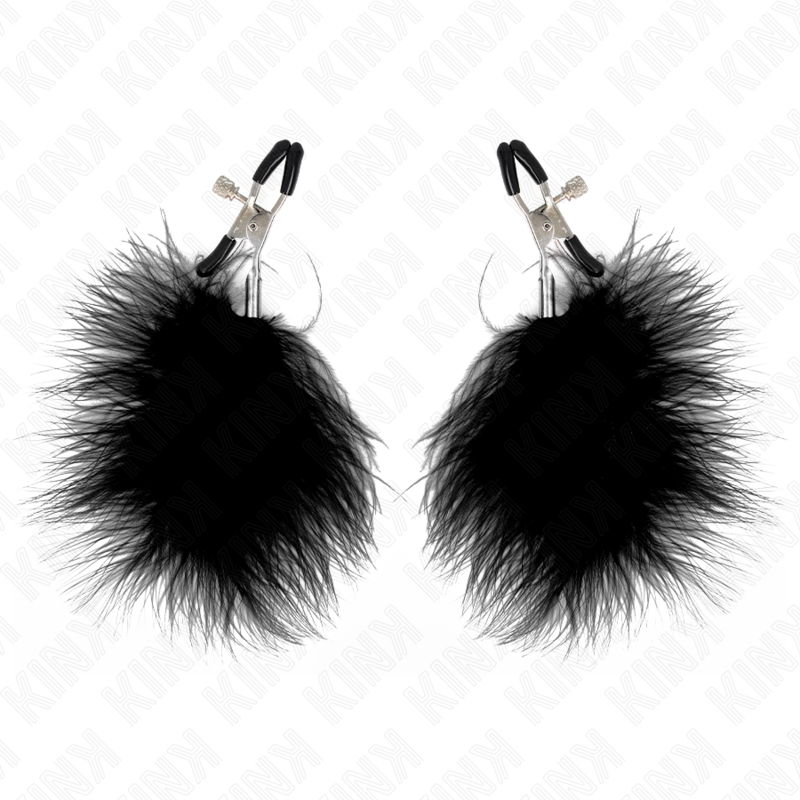 Kink - Pinza Per Capezzoli Piuma Nera 7 Cm - KINK NIPPLE GRIP - Pinzette Capezzoli | erosidea.com