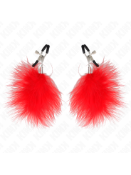 Kink - Pinza Per Capezzoli Piuma Rosso 7 Cm - KINK NIPPLE GRIP - Pinzette Capezzoli | erosidea.com