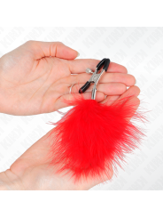 Kink - Pinza Per Capezzoli Piuma Rosso 7 Cm - KINK NIPPLE GRIP - Pinzette Capezzoli | erosidea.com