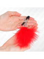 Kink - Pinza Per Capezzoli Piuma Rosso 7 Cm - KINK NIPPLE GRIP - Pinzette Capezzoli | erosidea.com