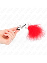 Kink - Pinza Per Capezzoli Piuma Rosso 7 Cm - KINK NIPPLE GRIP - Pinzette Capezzoli | erosidea.com