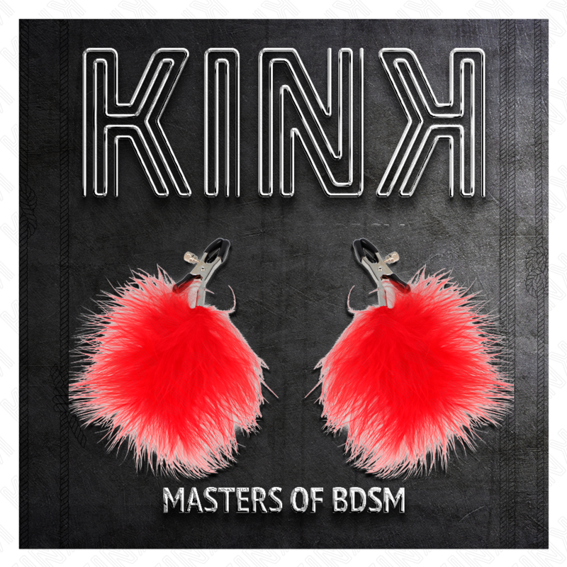 Kink - Pinza Per Capezzoli Piuma Rosso 7 Cm - KINK NIPPLE GRIP - Pinzette Capezzoli | erosidea.com