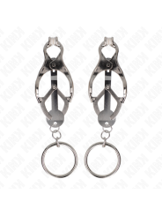 Kink - Morsetti Per Capezzoli Con O-Ring Trifoglio Giapponese Argento - KINK NIPPLE GRIP - Pinzette Capezzoli | erosidea.com
