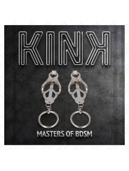 Kink - Morsetti Per Capezzoli Con O-Ring Trifoglio Giapponese Argento - KINK NIPPLE GRIP - Pinzette Capezzoli | erosidea.com