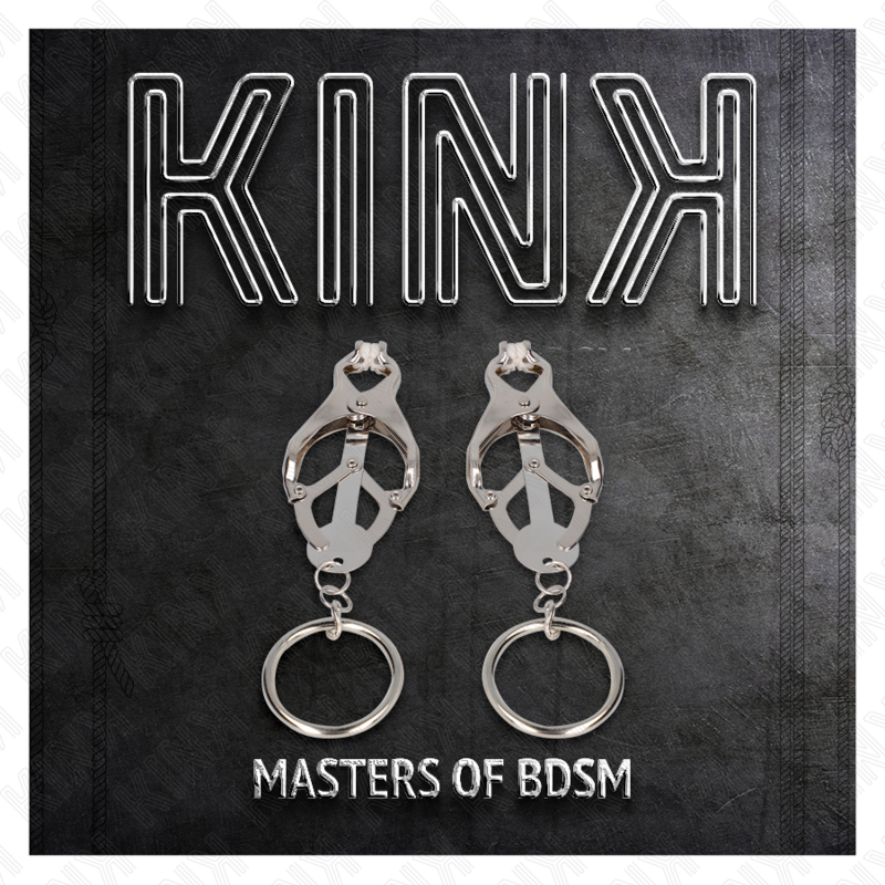 Kink - Morsetti Per Capezzoli Con O-Ring Trifoglio Giapponese Argento - KINK NIPPLE GRIP - Pinzette Capezzoli | erosidea.com