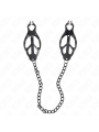 Kink - Pinze Per Capezzoli Trifoglio Giapponese Con Catena Nera 30 Cm - KINK NIPPLE GRIP - Pinzette Capezzoli | erosidea.com