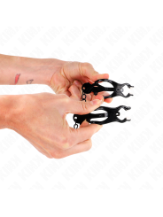 Kink - Pinze Per Capezzoli Trifoglio Giapponese Con Catena Nera 30 Cm - KINK NIPPLE GRIP - Pinzette Capezzoli | erosidea.com