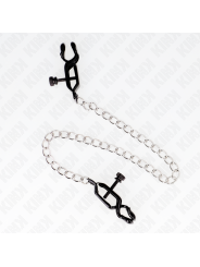 Kink Morsetti Per Capezzoli A Catena Piatta Argento 30 Cm - KINK NIPPLE GRIP - Pinzette Capezzoli | erosidea.com