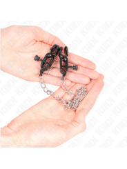 Kink Morsetti Per Capezzoli A Catena Piatta Argento 30 Cm - KINK NIPPLE GRIP - Pinzette Capezzoli | erosidea.com