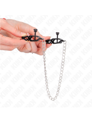 Kink Morsetti Per Capezzoli A Catena Piatta Argento 30 Cm - KINK NIPPLE GRIP - Pinzette Capezzoli | erosidea.com