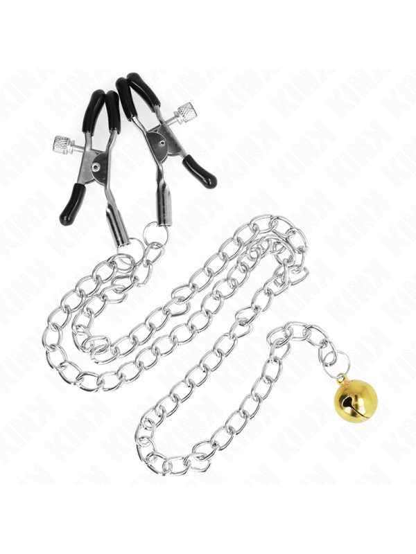 Kink - Pinze Per Capezzetti A Catena Con Campana 30 Cm - KINK NIPPLE GRIP - Bondage | erosidea.com