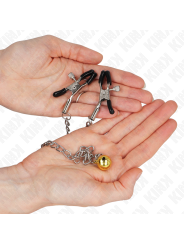 Kink - Pinze Per Capezzetti A Catena Con Campana 30 Cm - KINK NIPPLE GRIP - Bondage | erosidea.com