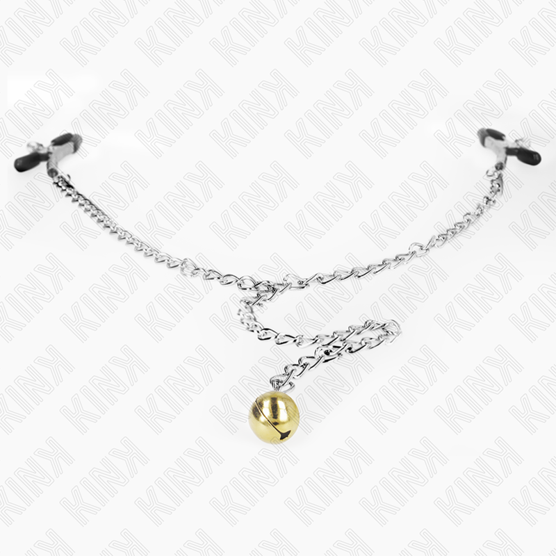 Kink - Pinze Per Capezzetti A Catena Con Campana 30 Cm - KINK NIPPLE GRIP - Bondage | erosidea.com