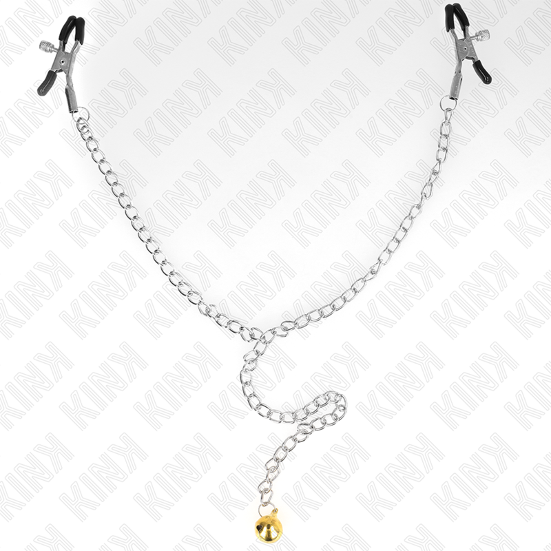 Kink - Pinze Per Capezzetti A Catena Con Campana 30 Cm - KINK NIPPLE GRIP - Bondage | erosidea.com