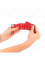 Kink - Bracciali Con Doppia Linea Di Borchie Regolabili Rosso - KINK WRIST RESTRAINT - Bondage | erosidea.com