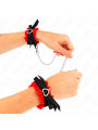 Kink - Polso Elastico In Pizzo Dettagli Cuore Rosso Regolabile 22-35 Cm - KINK WRIST RESTRAINT - Manette e Polsini | erosidea.com