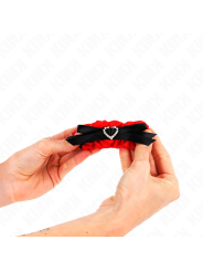 Kink - Polso Elastico In Pizzo Dettagli Cuore Rosso Regolabile 22-35 Cm - KINK WRIST RESTRAINT - Manette e Polsini | erosidea.com