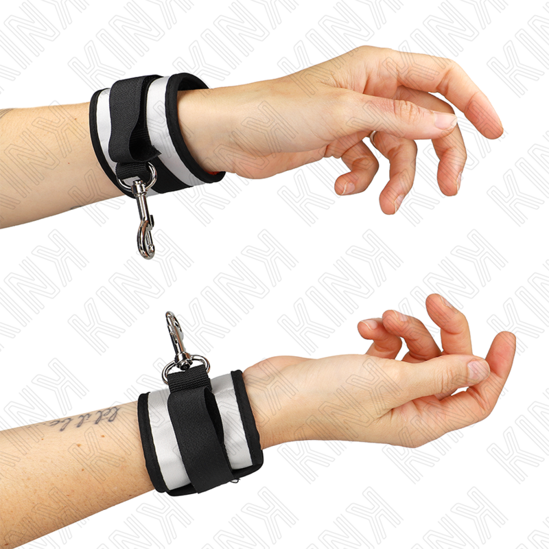 Kink - Polsini In Neoprene Grigio 23 X 5 Cm - KINK WRIST RESTRAINT - Manette e Polsini | erosidea.com