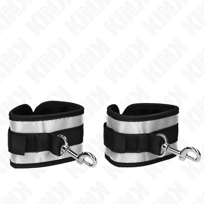 Kink - Polsini In Neoprene Grigio 23 X 5 Cm - KINK WRIST RESTRAINT - Manette e Polsini | erosidea.com