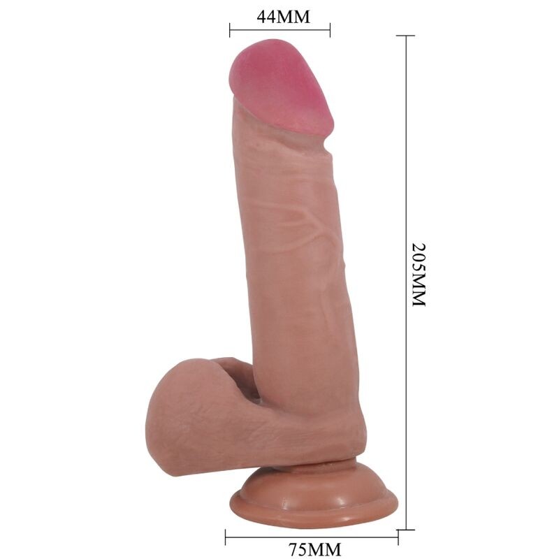 Pretty Love - Dildo Realistico Sliding Skin Series Con Ventosa Scorrevole Della Pelle Marrone 205 Cm - - Dildo Realistici | erosidea.com