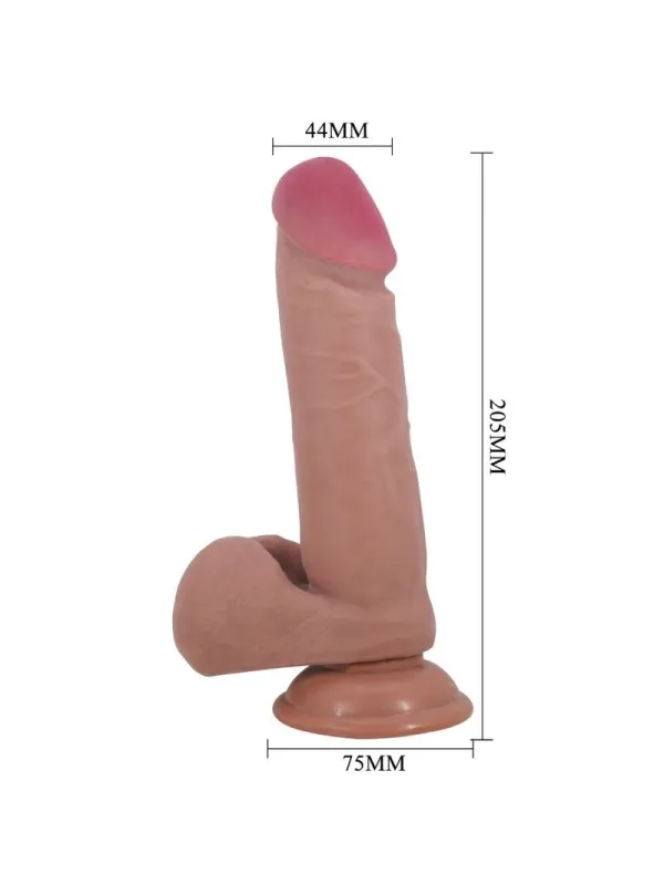 Pretty Love - Dildo Realistico Sliding Skin Series Con Ventosa Scorrevole Della Pelle Marrone 205 Cm - - Dildo Realistici | erosidea.com