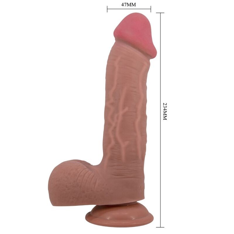 Dildo Realistico Sliding Skin Series Con Ventosa E Pelle Scorrevole Marrone 234 Cm - BAILE DILDOS - Dildo Realistici | erosidea.com