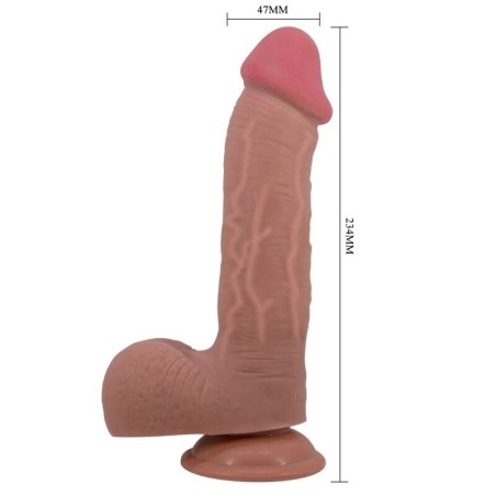 Dildo Realistico Sliding Skin Series Con Ventosa E Pelle Scorrevole Marrone 234 Cm - BAILE DILDOS - Dildo Realistici | erosidea.com