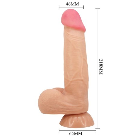 Dildo Realistico Sliding Skin Series Con Ventosa Scorrevole Della Pelle Controllo Remoto Flesh 218 Cm - - Dildo Realistici | erosidea.com