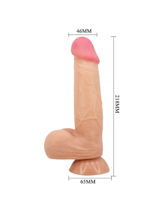 Dildo Realistico Sliding Skin Series Con Ventosa Scorrevole Della Pelle Controllo Remoto Flesh 218 Cm - - Dildo Realistici | erosidea.com