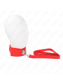 Kink - Collana Con Guinzaglio 116 Cm Con Borchie In Argento Modello 4 Rosso Regolabile 40-48 Cm X 6 Cm - - Collari e Guinzagli | erosidea.com