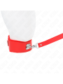 Kink - Collana Con Guinzaglio 116 Cm Con Borchie In Argento Modello 4 Rosso Regolabile 40-48 Cm X 6 Cm - - Collari e Guinzagli | erosidea.com