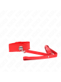 Kink - Collana Con Guinzaglio 116 Cm Con Borchie In Argento Modello 4 Rosso Regolabile 40-48 Cm X 6 Cm - - Collari e Guinzagli | erosidea.com